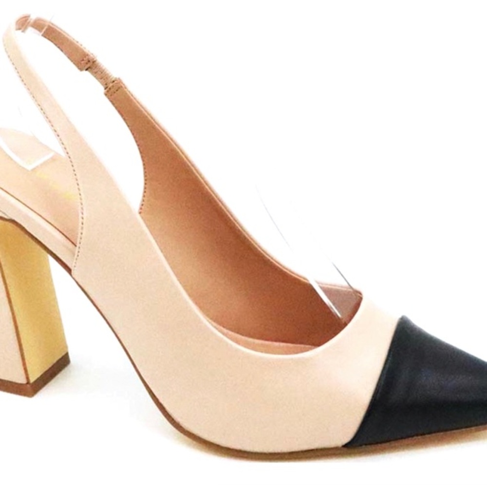 Black heel with Tip Tan